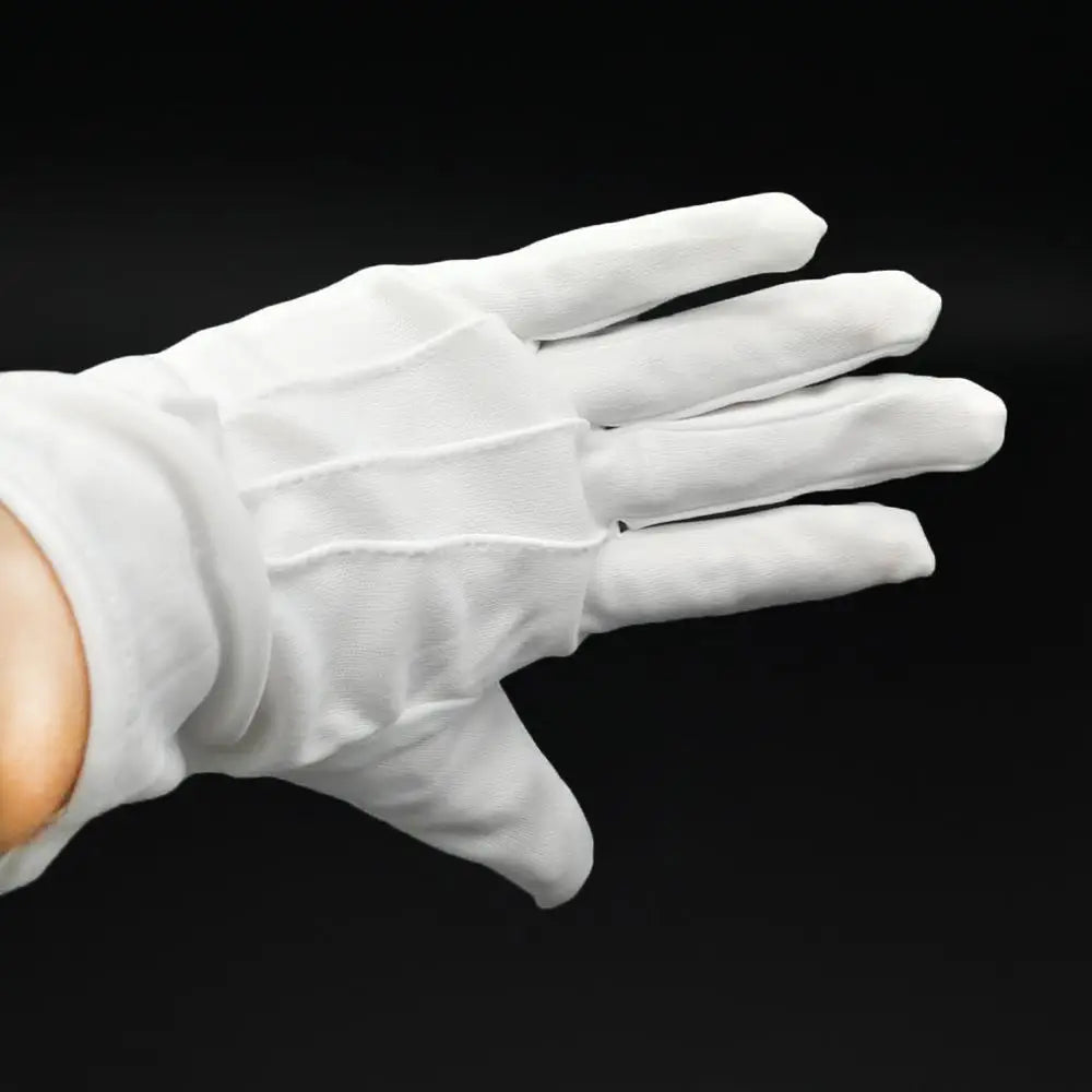 1Pair White Formal Gloves, Tuxedo Honor Guard Parade Inspection Collection Serve Thin Gloves, Thick Gloves, Performance Gloves, Men