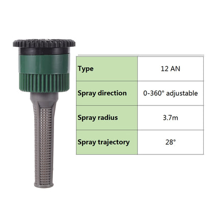 1Pc, Pop-up Sprinklers Replacement, Scattering Nozzles, 0~360 Degree Adjustable Garden Park Or Farm Grass Lawn Or Crops Irrigation Tool
