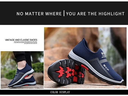 Summer Mesh Men Shoes, Lightweight Sneakers, Men Fashion Casual Walking Shoes, Breathable Slip-on Mens Loafers, Zapatillas Hombre