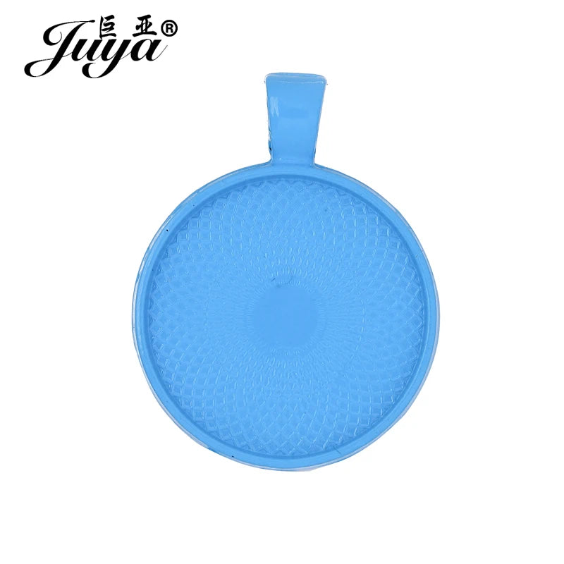 10Pcs, Pendant Cabochon Base, DIY Jewelry Making 25mm Inner Size Plated Crafts Setting, Necklace jewellery Findings Accessory, JUYA