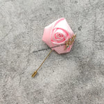 Groom Boutonniere Lapel Pins, Wedding Corsage Suit Buttonhole Silk Roses Gold Leaves Men Women Brooch Flowers, Mariage Accessories