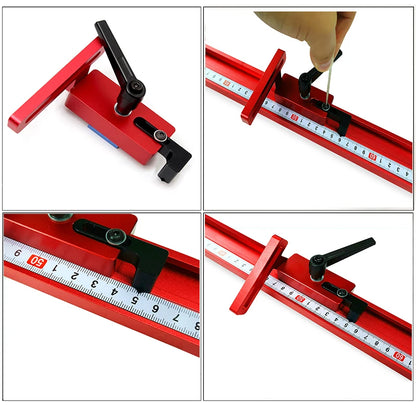 Woodworking T-track Stop T-Slot Limiter Aluminum Miter Track Fence Flip Stop Chute Locator Carpenter DIY Workbench Tools
