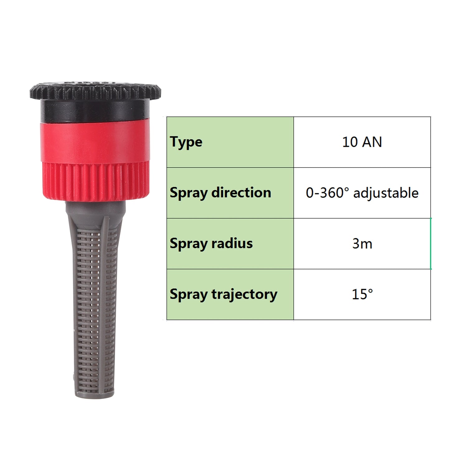 1Pc, Pop-up Sprinklers Replacement, Scattering Nozzles, 0~360 Degree Adjustable Garden Park Or Farm Grass Lawn Or Crops Irrigation Tool