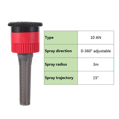 1Pc, Pop-up Sprinklers Replacement, Scattering Nozzles, 0~360 Degree Adjustable Garden Park Or Farm Grass Lawn Or Crops Irrigation Tool