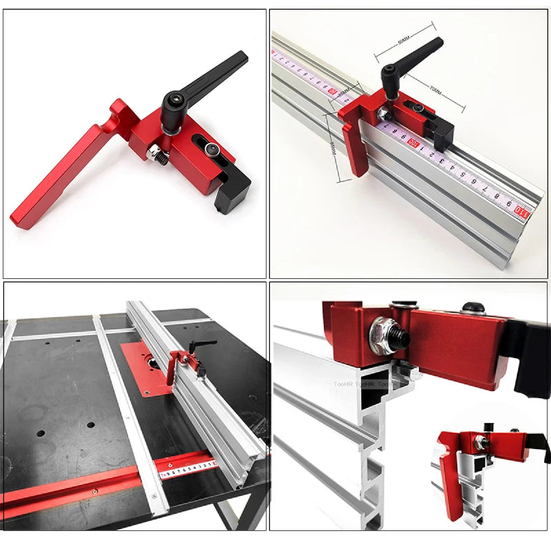 Woodworking T-track Stop T-Slot Limiter Aluminum Miter Track Fence Flip Stop Chute Locator Carpenter DIY Workbench Tools