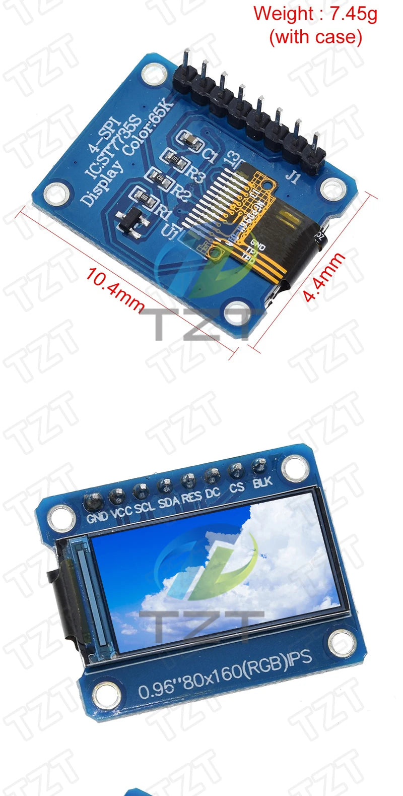 TFT Display 0.96 / 1.3 inch IPS 7P SPI HD 65K Full Color LCD Module ST7735 / ST7789 Drive IC 80*160 240*240 (Not OLED)