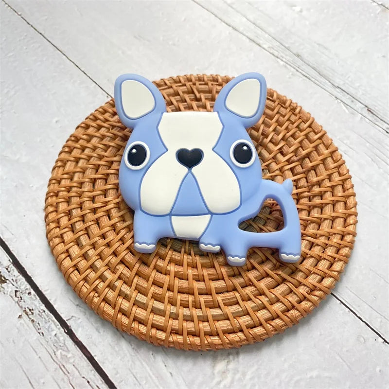 1Pcs, Silicone Dinosaur Teether, Cartoon Animal Rodent Teeth, Necklace Food Grade Baby Chew Toy