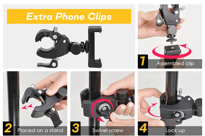 Tripod With LED Ring Light For Phone, Tripod Camera Stand Selfie Photography Light LED Lamp Color Photo Studio For YouTube Live