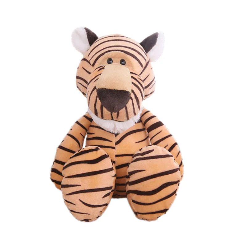 Stuffed Plush Animal Toys Soft Dolls Jungle Lion Elephant Tiger Dog Fox Monkey Deer Children Gift Kawaii Baby Kids Hobby Toys