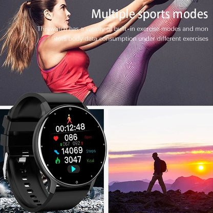 LIGE New Smart Watch, Women Men Ladies Gift, Sport Fitness Men Women Watches, Heart Rate Monitor, Waterproof Smartwatch For Android IOS