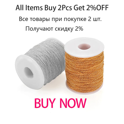 5M/lot, Gold/Bronze Plated Necklace Chain For Jewelry Making Findings, DIY Necklace Chains Materials, Handmade Supplies