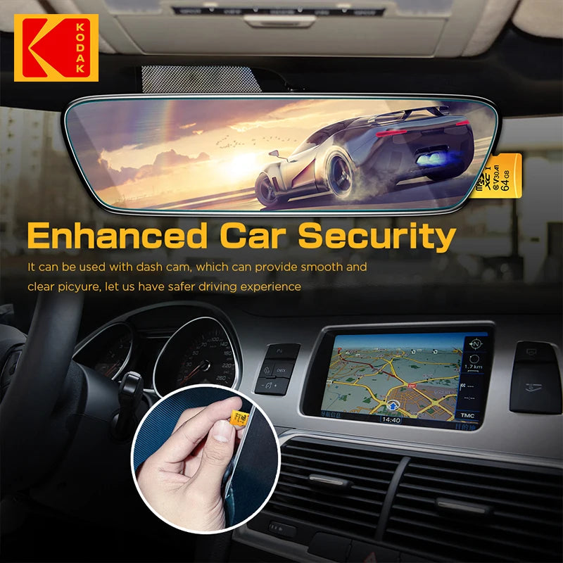 Original Kodak U3 A1 V30 MicroSD 128GB 32GB 64GB 256GB Class 10 Cards 32 64 128 256 GB Video Phone Memory Card
