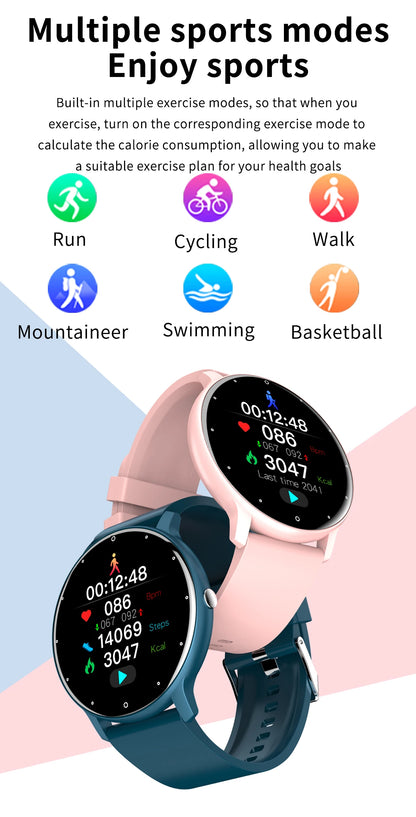 LIGE New Smart Watch, Women Men Ladies Gift, Sport Fitness Men Women Watches, Heart Rate Monitor, Waterproof Smartwatch For Android IOS