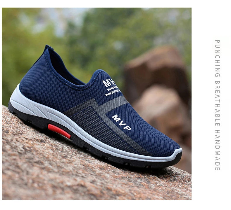Summer Mesh Men Shoes, Lightweight Sneakers, Men Fashion Casual Walking Shoes, Breathable Slip-on Mens Loafers, Zapatillas Hombre