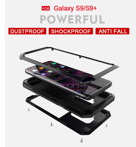 Armor Heavy Duty Protection Case for Samsung Galaxy S20 S24 S10e Note 8 9 10 Plus 20 Ultra 360, Metal Tank Cover