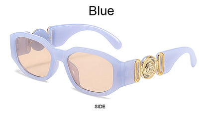 Vintage Polygon Sunglasses, Woman Fashion Brand, Small Frame Sun Glasses, Female Personality Candy Colors Retro Designer Shades