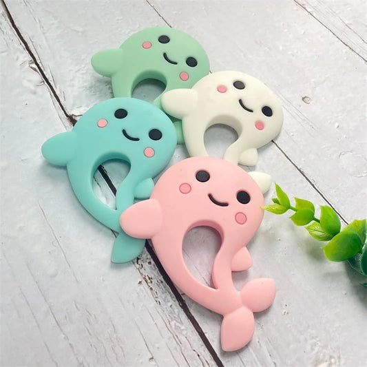 1Pcs, Silicone Dinosaur Teether, Cartoon Animal Rodent Teeth, Necklace Food Grade Baby Chew Toy