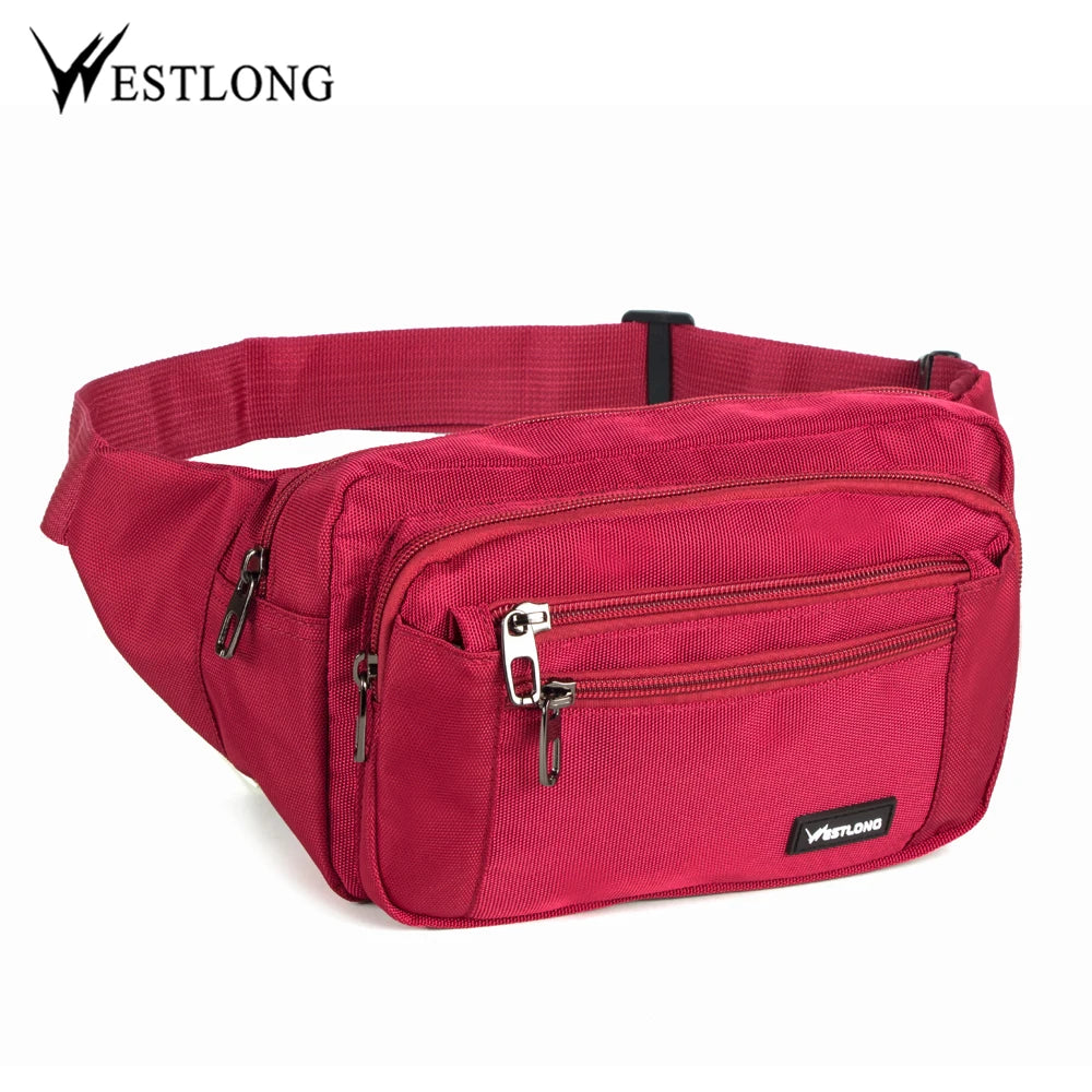 Waist Pack, Casual Functional Fashion Men Waterproof Fanny Pack, Women Belt Bum Bag, Male Phone Wallet Pouch Bags, Unisex 98011