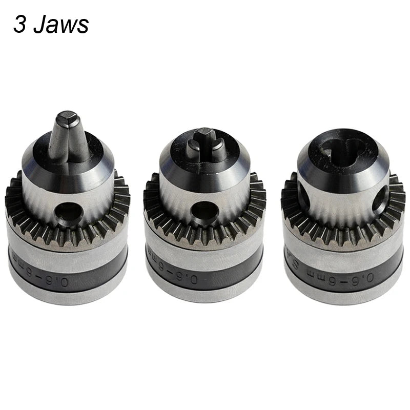 Mini Electric Drill Chuck Threaded  Clamp 0.6mm-6mm B10 Mount Taper Connector Rod Motor Shaft with Adapter Key Wrench Power Tool