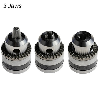 Mini Electric Drill Chuck Threaded  Clamp 0.6mm-6mm B10 Mount Taper Connector Rod Motor Shaft with Adapter Key Wrench Power Tool