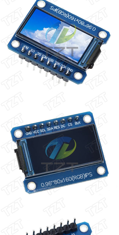 TFT Display 0.96 / 1.3 inch IPS 7P SPI HD 65K Full Color LCD Module ST7735 / ST7789 Drive IC 80*160 240*240 (Not OLED)