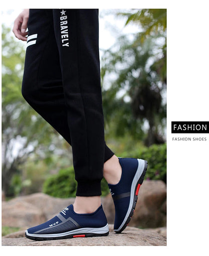 Summer Mesh Men Shoes, Lightweight Sneakers, Men Fashion Casual Walking Shoes, Breathable Slip-on Mens Loafers, Zapatillas Hombre