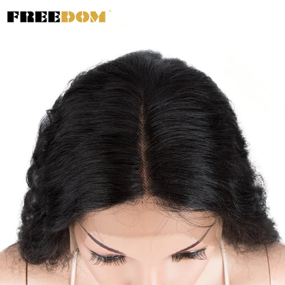 Synthetic Lace Front Wig, Long Deep Wavy Ombre Blonde Ginger Lace Wigs For Black Women, Heat Resistant Cosplay Wigs, FREEDOM