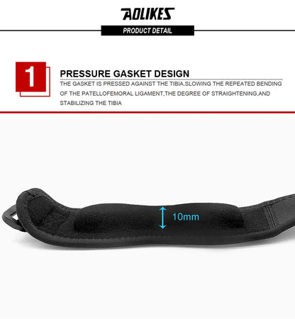 AOLIKES 1PCS Patella Tendon Knee Straps, Knee Brace Knee Support Patellar Stabilizer for Running Hiking Tennis Jumping Arthritis