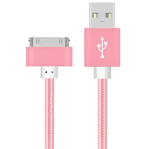 1m 2m 3m Braided USB Data Charger Cable for iPhone 4S 4 S 3GS iPad 1 2 3 iPod Nano iTouch Fast Charging Data Sync Cable Cord
