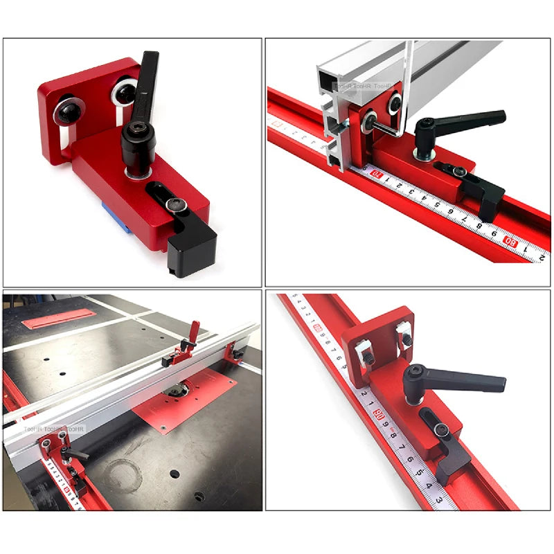 Woodworking T-track Stop T-Slot Limiter Aluminum Miter Track Fence Flip Stop Chute Locator Carpenter DIY Workbench Tools