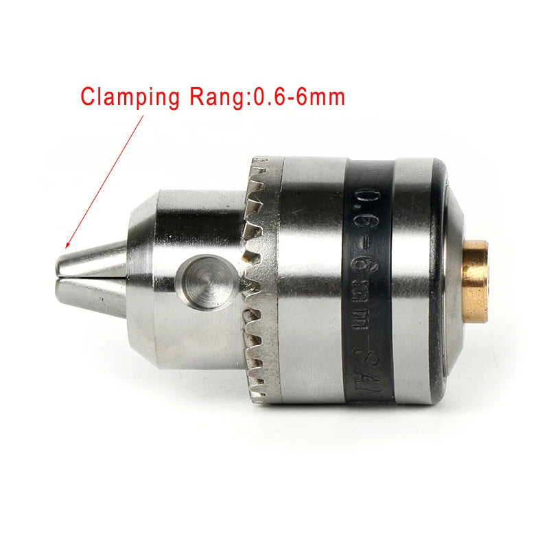 Power Tools Clamping 0.6-6mm B10 Micro Motor Drill Chucks Taper Mounted Drill Chuck With Chuck Key Brass Mini Electric Motor