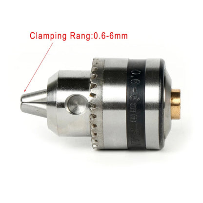 Power Tools Clamping 0.6-6mm B10 Micro Motor Drill Chucks Taper Mounted Drill Chuck With Chuck Key Brass Mini Electric Motor
