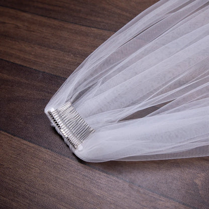 Wholesale Soft Tulle 3-Meter 5-Meter White Ivory Voile Mariée Long Wedding Veil with Metal Comb Bridal Headwear Vestido De Noiva