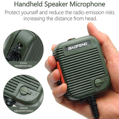 Baofeng AR-152 Tactical Remote Speaker Mic K Plug 2 Pin Volume Adjustable For AR-152 UV-5R UV-25 PRO Walkie Talkie Two Way Radio