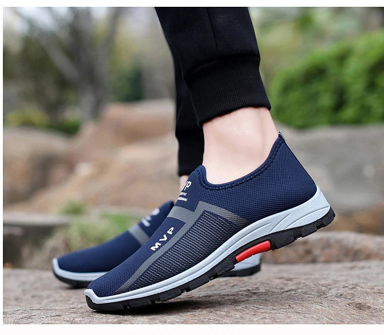Summer Mesh Men Shoes, Lightweight Sneakers, Men Fashion Casual Walking Shoes, Breathable Slip-on Mens Loafers, Zapatillas Hombre