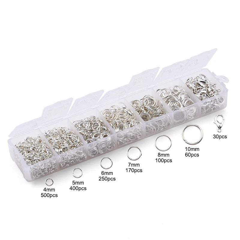 A Set Jewelry Findings Tool Set Open Jump Rings, Jewelry Pliers, Lobster Clasps Hooks, Jewelry Tweezers Jewelry Making Supplies
