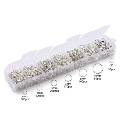 A Set Jewelry Findings Tool Set Open Jump Rings, Jewelry Pliers, Lobster Clasps Hooks, Jewelry Tweezers Jewelry Making Supplies