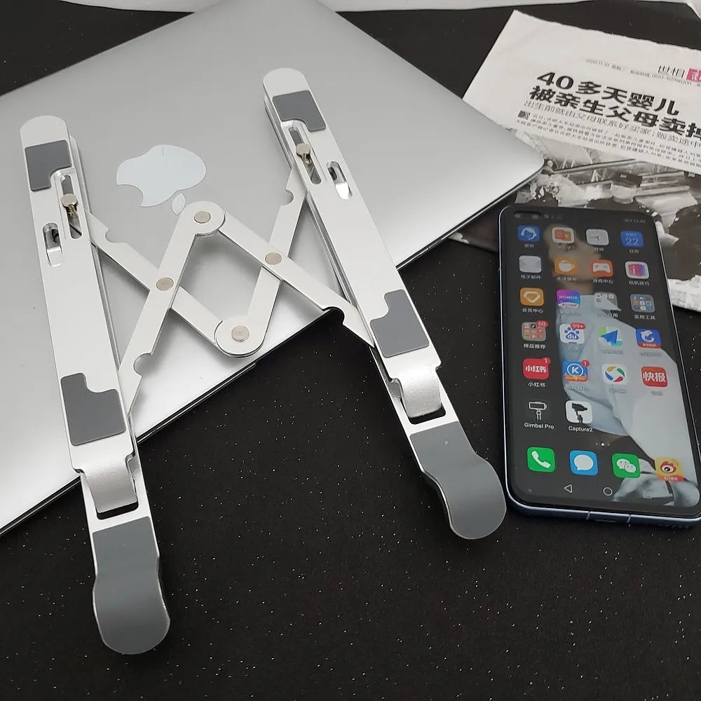 ORICO Foldable Laptop Stand Holder Riser Portable Adjustable Aluminum Notebook Stand Computer Stand 7 Angles for MacBook Tablets