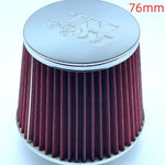Car Mushroom Head Universal High Flow Intake Air Filter 102mm 89mm 76mm 3 3.5 4 Inch Cone Tapered Air filters for K&N 14084-2