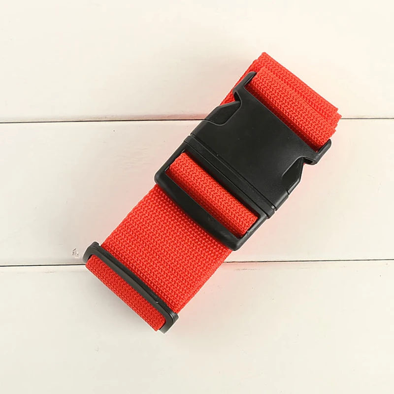 Straight Shaped Luggage Straps for Suitcase, Polyester Luggage Belt with Adjustable Release Buckle Travel Accessory