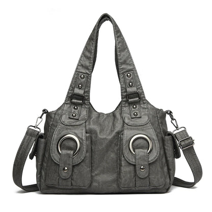Luxury Designer Handbag Women High capacity Vintage Soft Leather Ladies Casual Large Capacity Shoulder Crossbody Bag Travel Sac