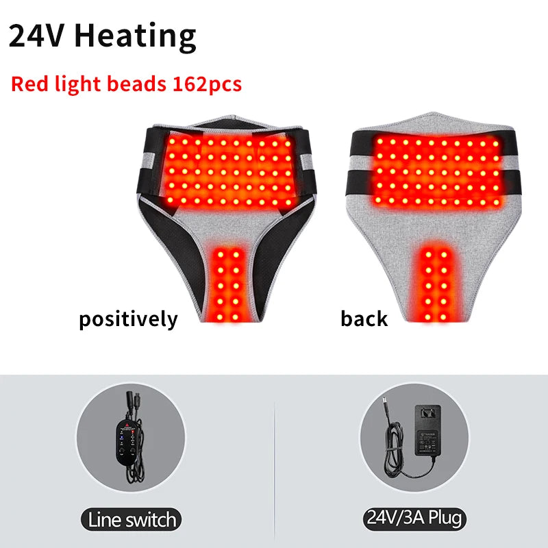 Red Light Heating Women's Underwear with Abdominal Massager Relieves Abdominal Pain Cold Uterus Menstrual Cramps Warm