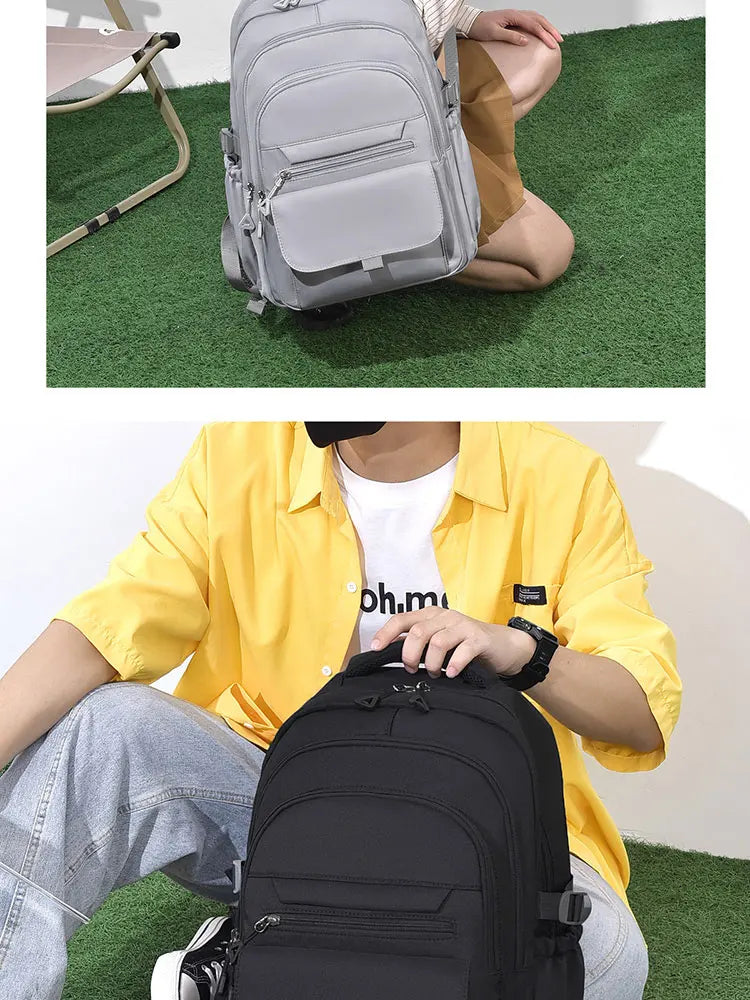 A Multi-layer Waterproof and Stylish Oxford Backpack, Large-capacity Simple Commuter Out-of-town Student Backpack