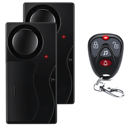 Camluxy Anti-Theft Alarm 110db Loud Door and Window Alarm Wireless Vibration Alarm with Remote Control Bicycle Security Sensors