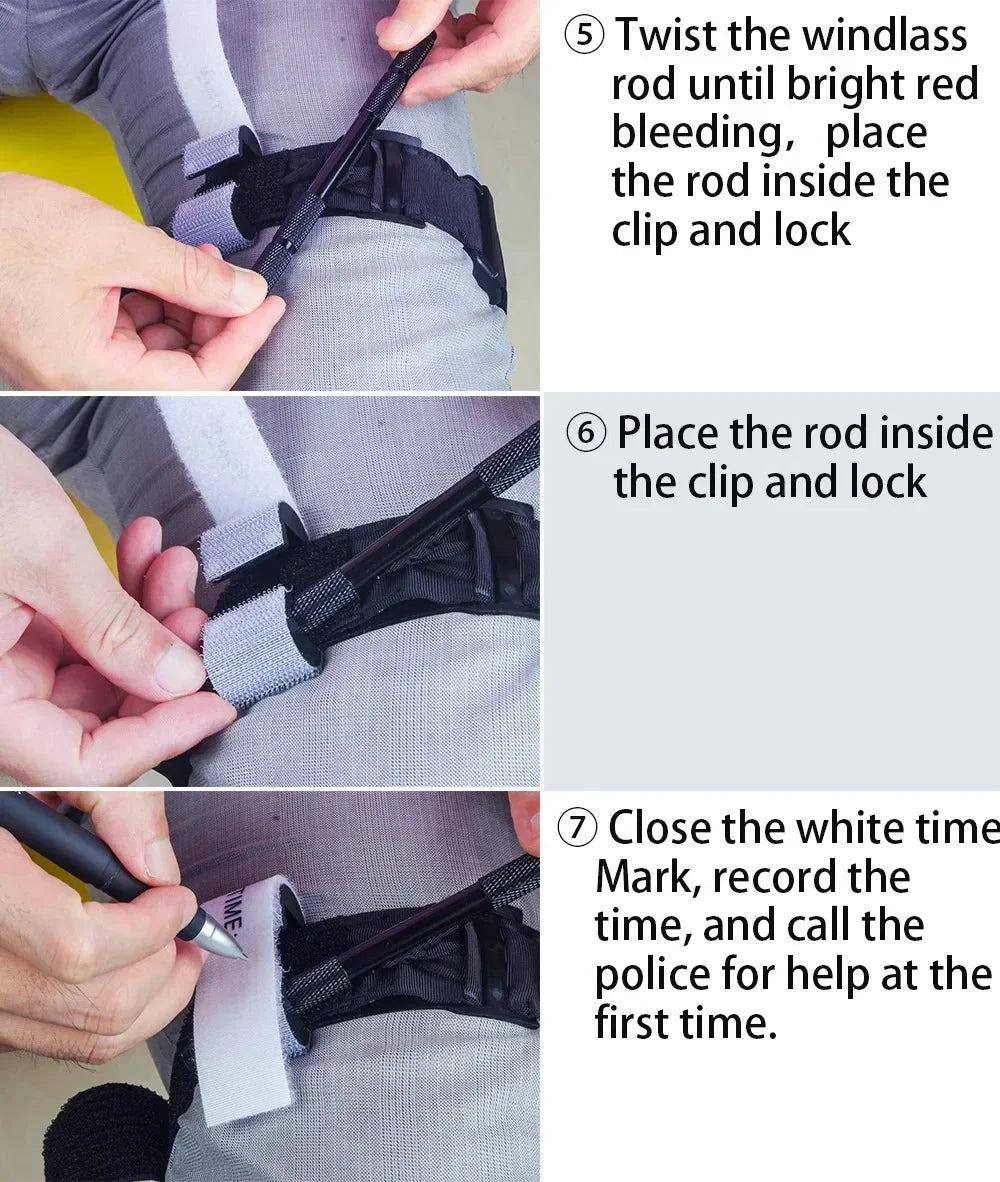 Tactical Emergency Tourniquet Aluminum Rod One-Handed Operation Spinning First-Aid Supplies Rescue Life Outdoor Survival Tool