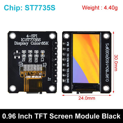 TFT Display, 0.96/1.3/1.44/1.8/2.4/2.8/3.5 Inch TFT Full Color Screen LCD Module, ST7735 ILI9341 Driver Interface SPI for Arduino
