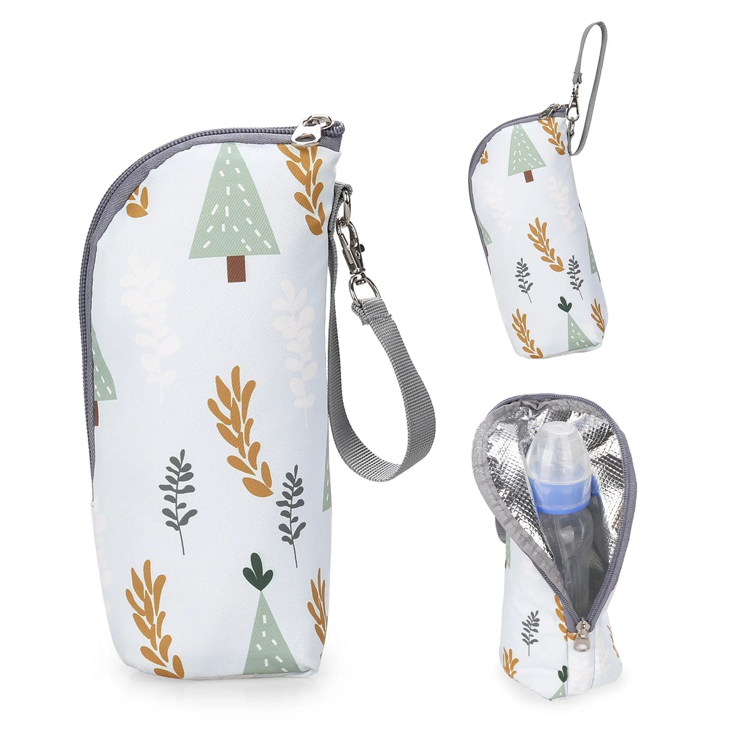 Baby Bottle Bag Portable Mother Feeding Bottle Warmer Baby Feeding Aluminum Mold Insulation Outing Stroller Hanging Bag