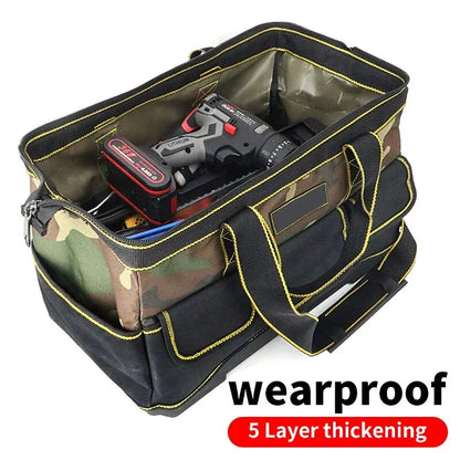 Professional Electrician Tool Bag, Reflective, Waterproof, Multi-Pocket, Durable Oxford, 4 Sizes Available