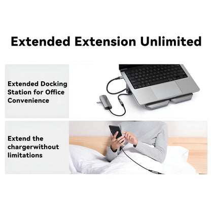 8K USB C 4 Extension Cable, Fast Charging Cable Extender, Male to Female Type C UHD Video 40Gbps 240W PD3.1 with Thunderbolt 4/3