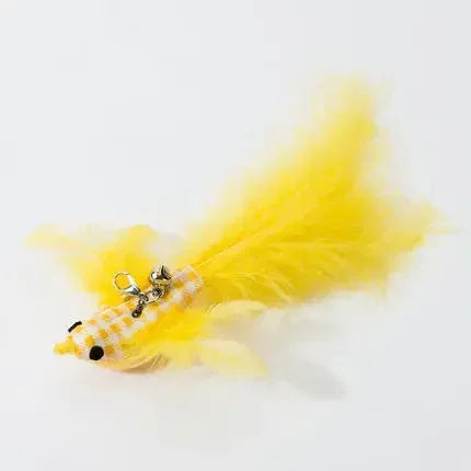 Interactive Cat Toy Hands-Free Cat Stick Playing Kitten Playing Teaser Wand Toy Suction Cup Bird/Feather Cat Wand Pet Supplies